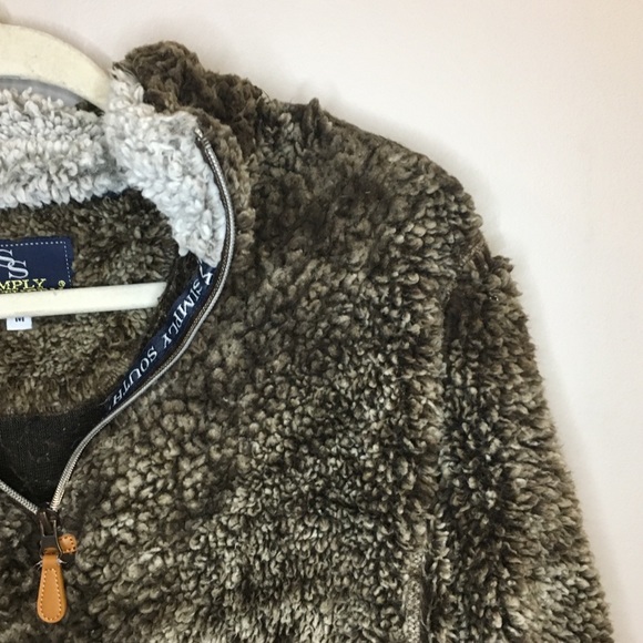 Simply Southern Brown Sherpa Pullover Jacket - Picture 4 of 5
